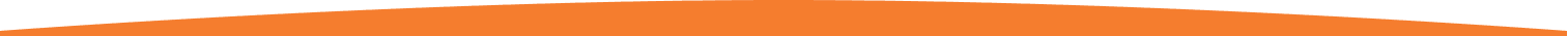 A solid orange inverted U-shape graphic on a white background.
